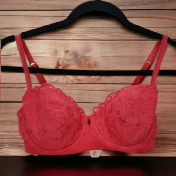 New Victoria's Secret Balconette Bra Pink Lace Size 36C Barbiecore - Picture 2 of 12